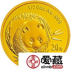 2003版熊貓貴金屬紀(jì)念幣1/20盎司熊貓金幣