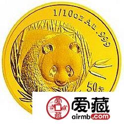 2003版熊猫贵金属纪念币1/10盎司金币