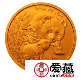 2004版熊猫贵金属纪念币1/4盎司金币