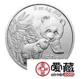 2004版熊猫贵金属纪念币5盎司银币