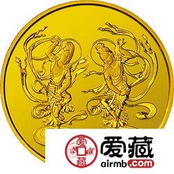 中国石窟艺术敦煌金银币5盎司初唐舞乐图金币