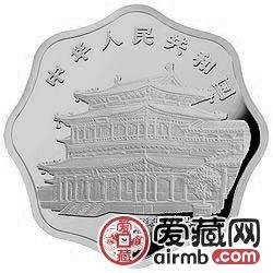 1995中國(guó)乙亥豬年金銀鉑幣2/3盎司黃胄所繪《豬圖》梅花形銀幣