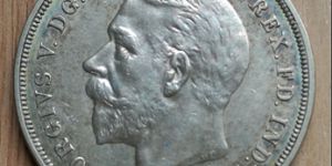 英国乔治五世银币1克朗图片鉴赏