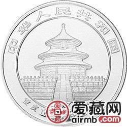 重庆直辖市成立纪念币1盎司熊猫银币