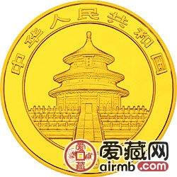 1998版熊貓金銀幣1/2盎司熊貓金幣
