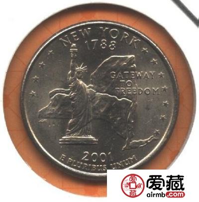 美国纽约州纪念币图文解析