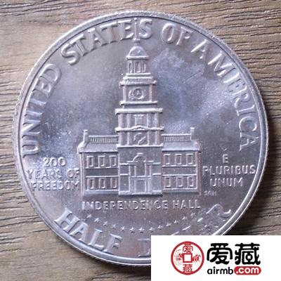 美国建国200周年纪念银币半圆图文鉴赏