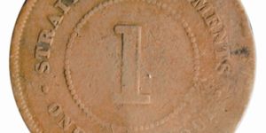 英属海峡方形铜币1分图文赏析