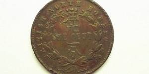 英属北婆罗洲洋元一分铜币图文解析