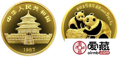 1987年5盎司熊猫金币价格