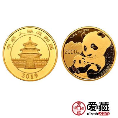 2019年150克熊猫金币价格及图片