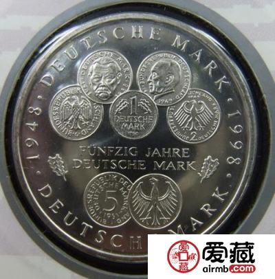 德国马克50周年银币10马克图文解析