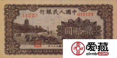 二十元人民币有哪些  二十元人民币大全