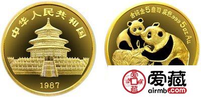 1987年5盎司熊猫金币未来价值不可估计