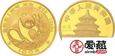 1991年熊猫金套币引人注目，价格很少发生波动