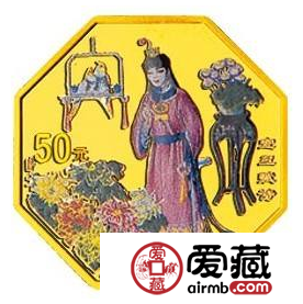 2001年寶玉賦詩彩色金幣設計個性，越早投資越好