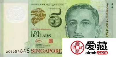 新加坡nd2004年版10 dollars塑料纪念钞