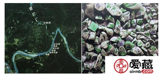 缅甸翡翠原石矿区及其分布图介绍 缅甸翡翠原石矿区及其分布图介绍