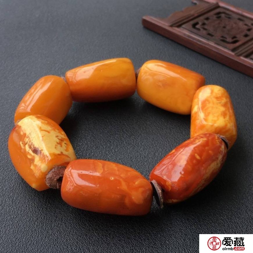 蜜蠟手串如何鑒別，蜜蠟手串包漿圖片
