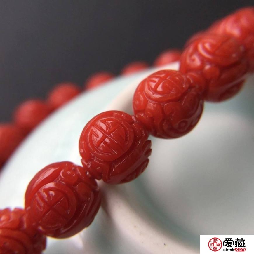 红珊瑚手串如何鉴别，红珊瑚手串包浆图片