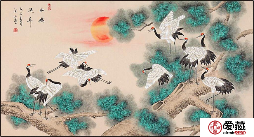 仙鹤图风水画适合挂在什么位置？原来位置不同作用也不一样啊！
