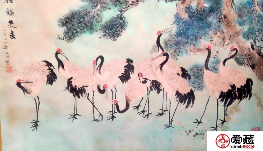 仙鹤图风水画适合挂在什么位置？原来位置不同作用也不一样啊！