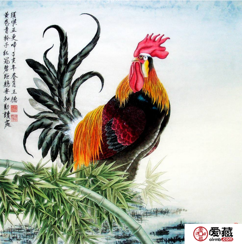 雄鸡图风水画适合挂在什么位置？挂在这里才能大吉大利！
