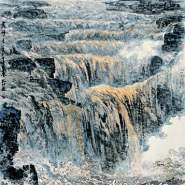 观孔仲起山水画