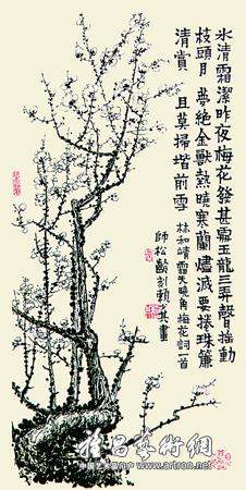新徽派版画作品《梅花》赏析
