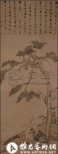 罕见弘仁人物画《长松羽士图》赏析（图文）