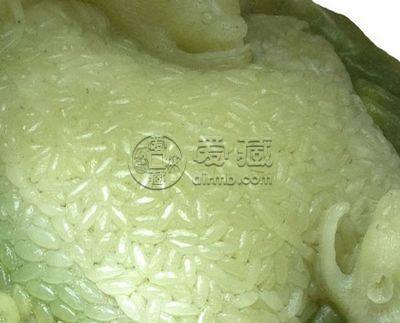 广绿玉雕老鼠爱大米赏析