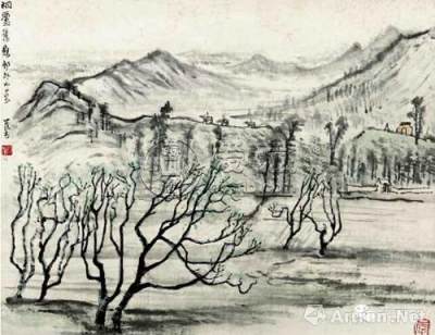 李可染 桐庐山景 36cm×46cm