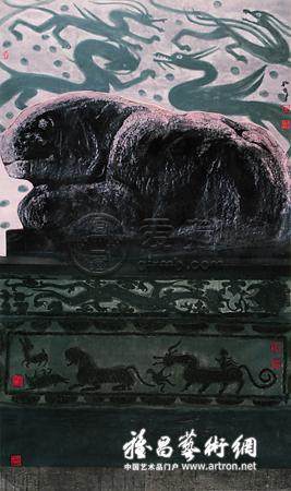 周韶华 汉唐雄魂之十 250×144cm 2004