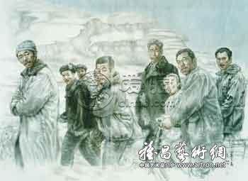 李翔  《寒塬（国画）》
