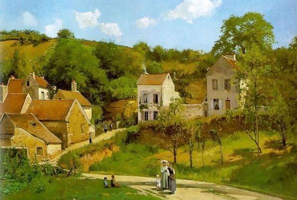 印象派风景油画作品欣赏，毕沙罗风景油画图片鉴赏-爱藏网