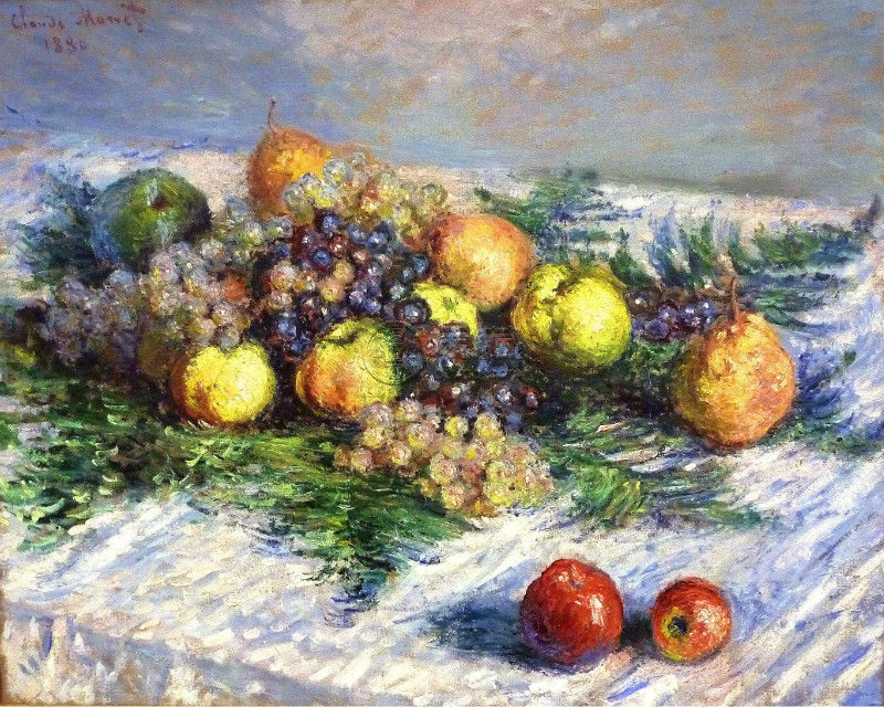 印象派静物油画作品欣赏，莫奈静物油画图片鉴赏