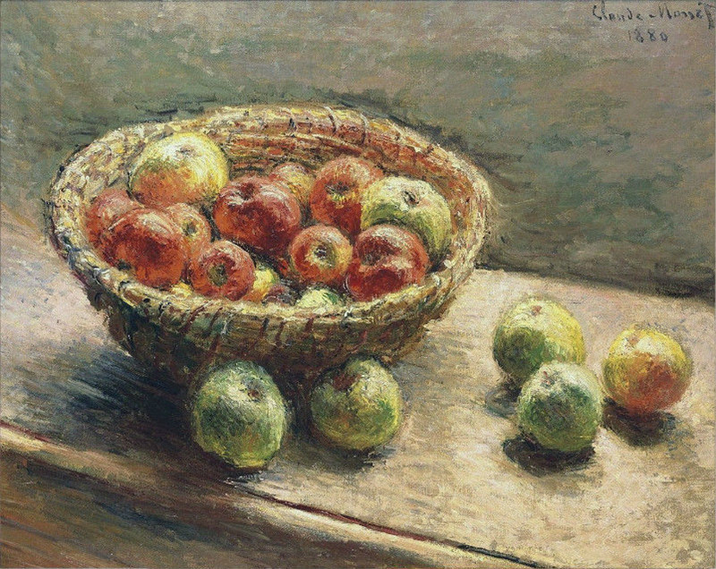 印象派静物油画作品欣赏，莫奈静物油画图片鉴赏-爱藏网