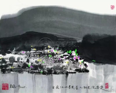 吴冠中版画作品欣赏，吴冠中版画高清图片