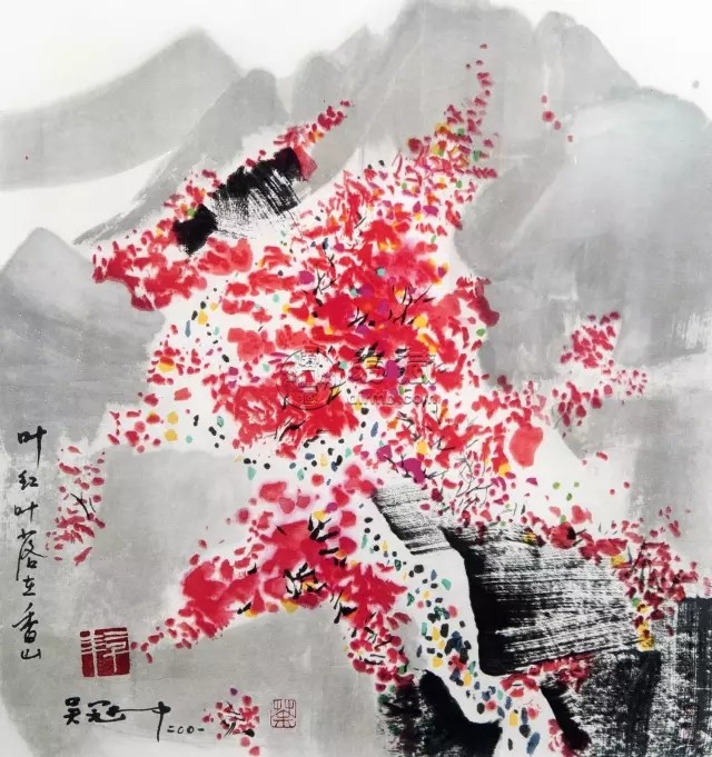 吴冠中版画作品欣赏，吴冠中版画高清图片
