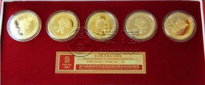2008奥运5福娃金币价格  2008奥运5福娃金币多少钱