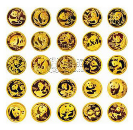 中国熊猫金币发行25周年金银纪念币