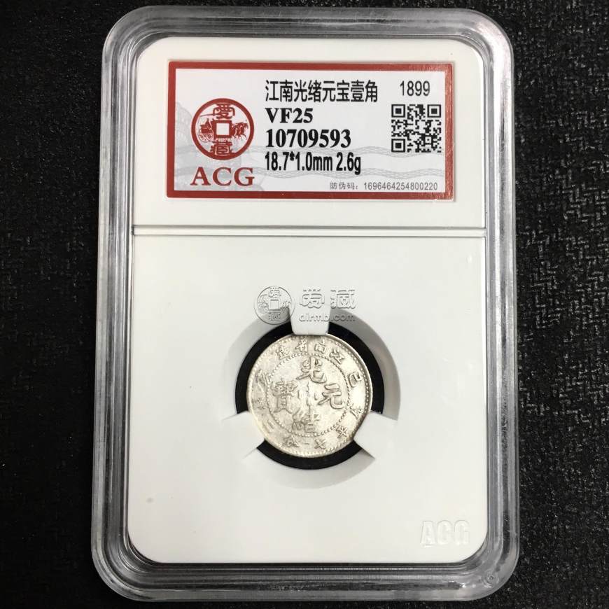 江南己亥光绪0.72分什么样 图片及成交价格