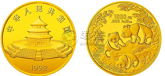 1982年熊猫金银币套装    1992年熊猫金银币套装价格