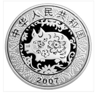 2007年猪年公斤银币    2007年猪年一公斤金银币价格