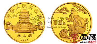 1992年猴年5盎司金币      1992年猴年金币纪念币回收价格