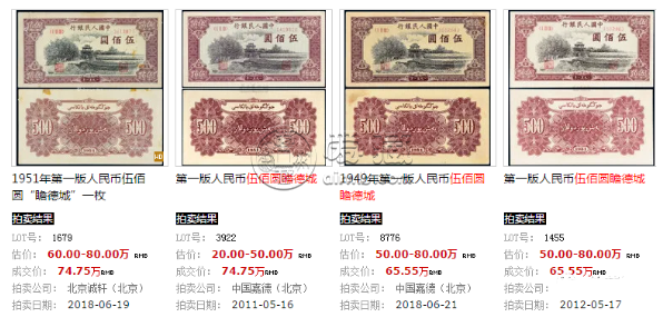 第一套人民幣500元值多少錢    第一套人民幣500元紙幣最新價格