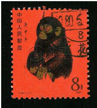 80年猴票盖过章的多少钱    80版猴票单张最新价格