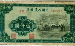 第一套人民币五千元蒙古包微观分析图  五千元蒙古包收藏行情