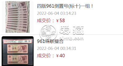 961人民币最新价格 96年1元人民币行情如何
