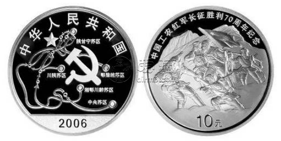 中国工农红军长征胜利70周年纪念币价格     中国工农红军长征胜利70周年纪念币最新价格